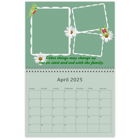2025 Family Quotes Calendar By Galya Apr 2025