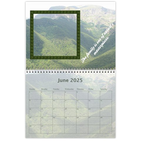 2025 Family Quotes Calendar By Galya Jun 2025