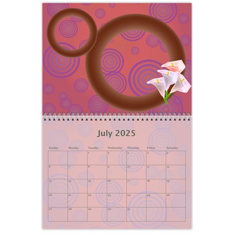 Colorful Calendar 2025 By Galya Jul 2025