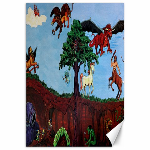Monster Manual By Andrew Cousins 11.88 x17.36  Canvas - 1