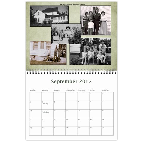 2017 Lois  Calendar  By Nancy Knutson Sep 2017