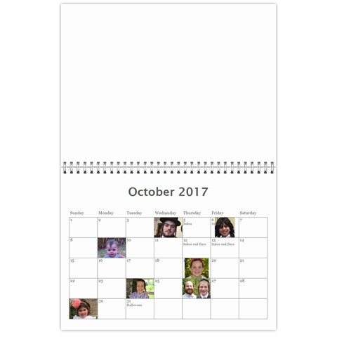 Mommy Calendar By Sara E  Goldberger Oct 2017