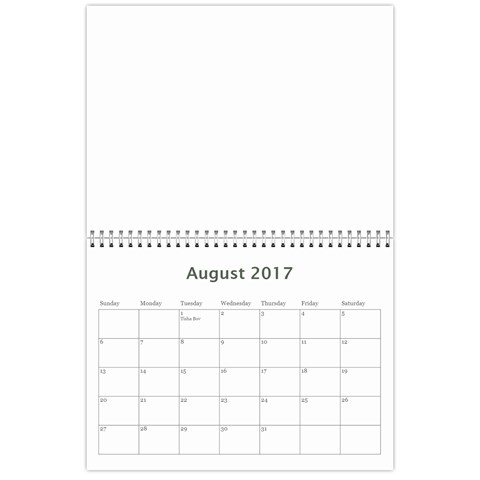 Mommy Calendar By Sara E  Goldberger Aug 2017