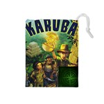 Karuba Box Art Green Tile Bag - Drawstring Pouch (Medium)