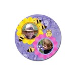 Flowers and Bees Round 3 inch Magnet - Magnet 3  (Round)