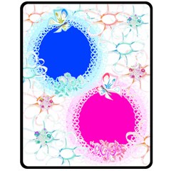 Flowers and Butterflies Med Blanket - Fleece Blanket (Medium)