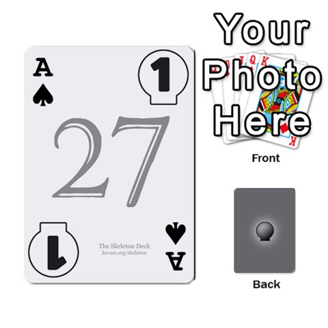 Ace Skeleton Deck V1 By Kevan Davis Front - SpadeA