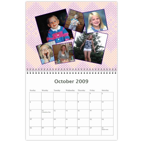 Megs Calendar By Julie Van Sambeek Oct 2009