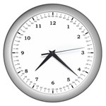 The Learning Clock - Wall Clock (Silver)