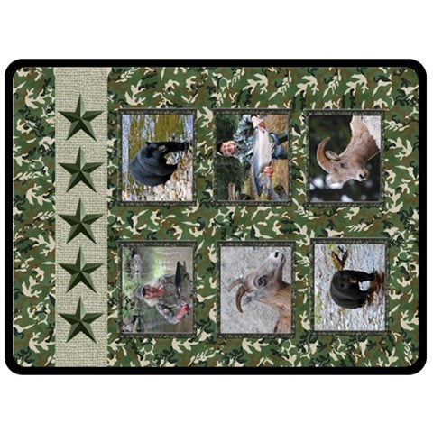 Adventure Camo Blanket By Terry 80 x60  Blanket Back