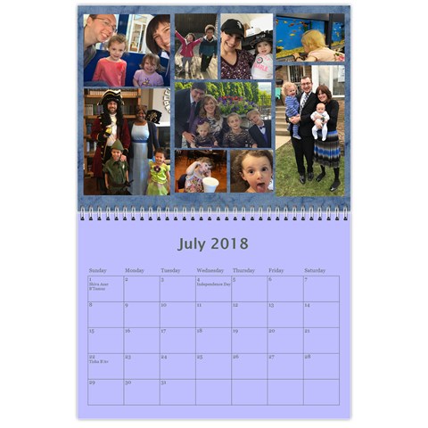 Kleinerman Calendar By Yocheved Jul 2018