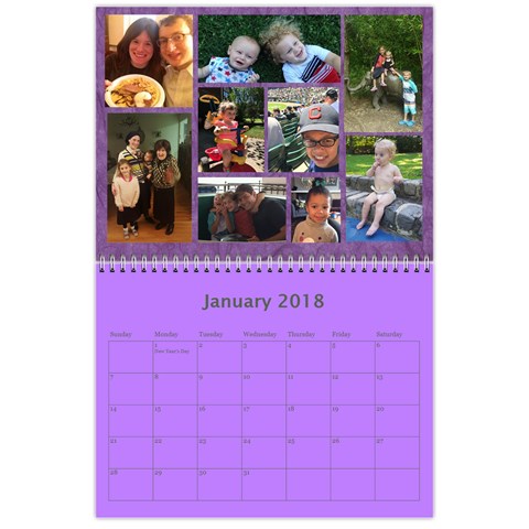 Kleinerman Calendar By Yocheved Jan 2018