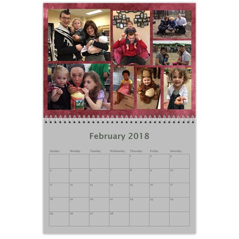 Kleinerman Calendar By Yocheved Feb 2018