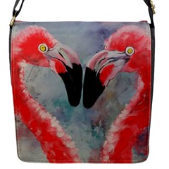 Flamingo lovers bag - Flap Closure Messenger Bag (S)