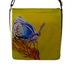 Butterfly hand bag - Flap Closure Messenger Bag (L)