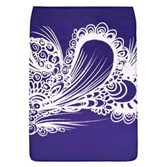 Deep purple abstract bag - Removable Flap Cover (S)