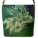 Dark green abstract bag - Flap Closure Messenger Bag (S)