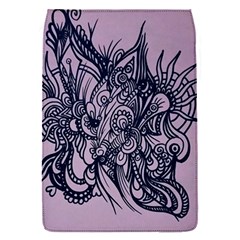 Lilac abstract bag - Removable Flap Cover (S)