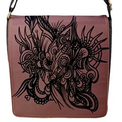 Dirty pink abstract bag - Flap Closure Messenger Bag (S)