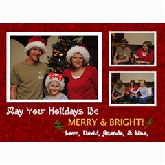 Merry & Bright Christmas Card - 5  x 7  Photo Cards