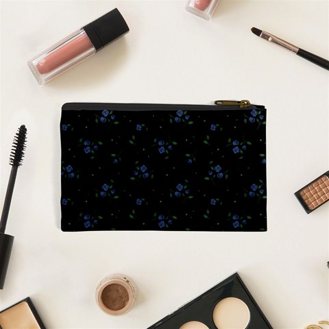 Blue Roses Cosmetic Bag  By Annette Back