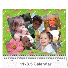 Pinky Green Floral 2025 Calendar