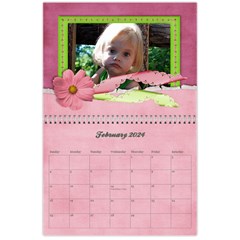 Pinky Green Floral 2023 Calendar By Mikki Jan 2023