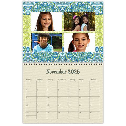 Mandala Viberant Calendar, 12 Months By Mikki Nov 2025