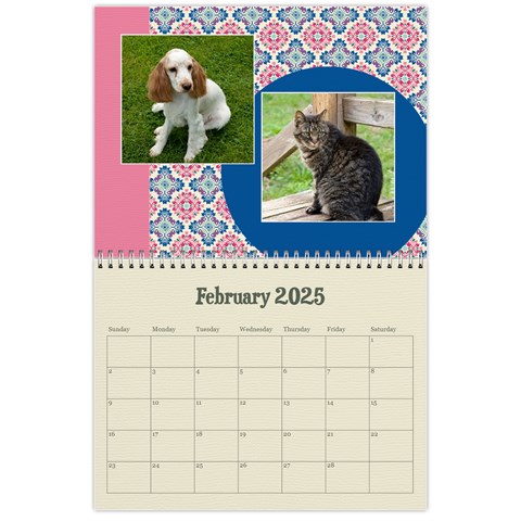 Mandala Viberant Calendar, 12 Months By Mikki Feb 2025