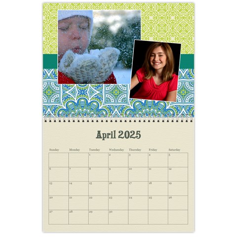 Mandala Viberant Calendar, 12 Months By Mikki Apr 2025