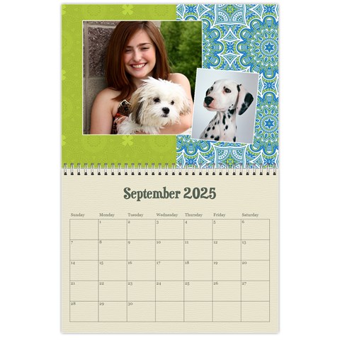 Mandala Viberant Calendar, 12 Months By Mikki Sep 2025