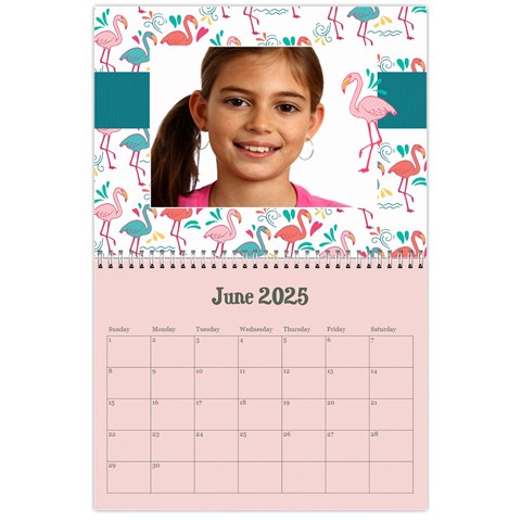 Flamingo Tropical Vacation Calendar, 12 Months By Mikki Jun 2025