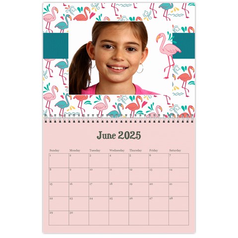 Flamingo Tropical Vacation Calendar, 12 Months By Mikki Jun 2024