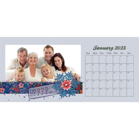 Desktop Calendar 11x5, Family Memories By Mikki Jan 2025