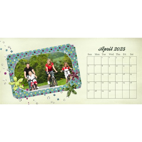 Desktop Calendar 11x5, Family Memories By Mikki Apr 2025