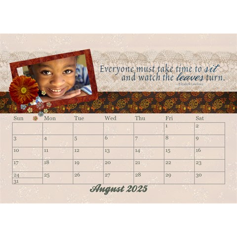 Desktop Calendar 8 5x6, Family By Mikki Aug 2025