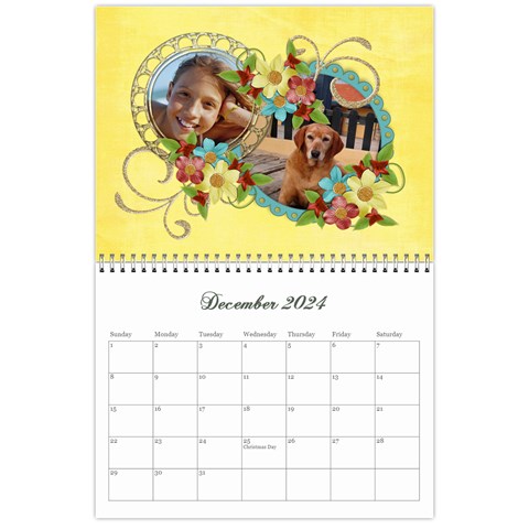 Floral Calendar Dec 2024