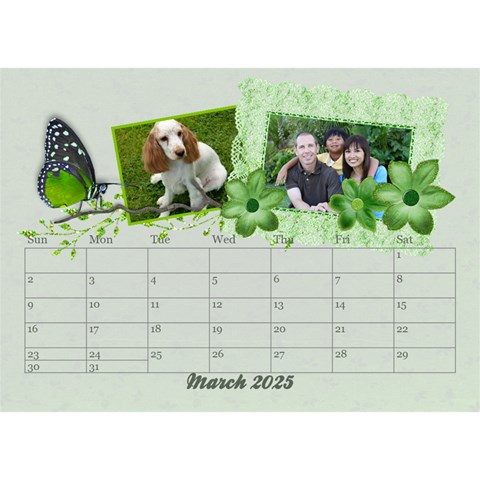 Desktop Calendar Holidays, 8 5x6, Family By Mikki Mar 2025