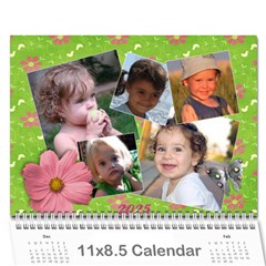 Pinky Green Floral Calendar 2025