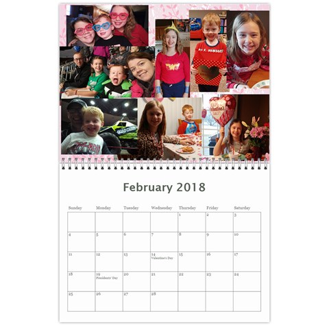 2018 Calendar Done By Mandy Morford Feb 2018