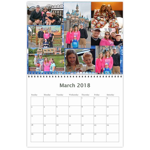 2018 Calendar Done By Mandy Morford Mar 2018