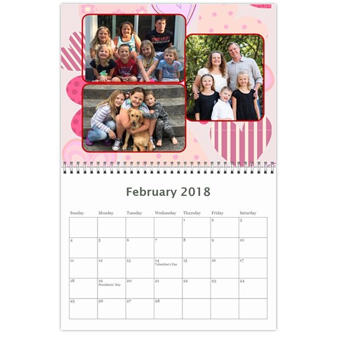 Calendar 2018 By Ryan Rampton Feb 2018