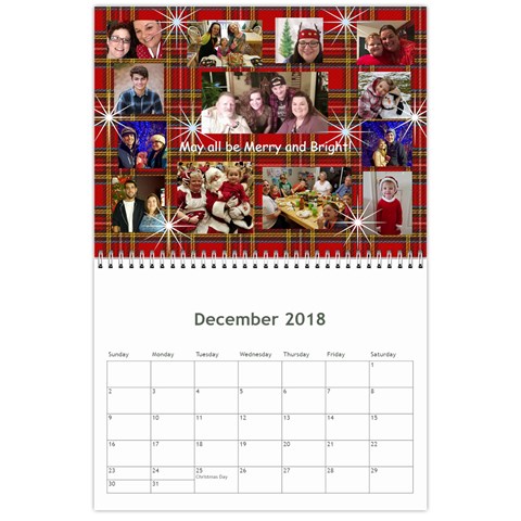Calendar 2018 By Debbie Dec 2018