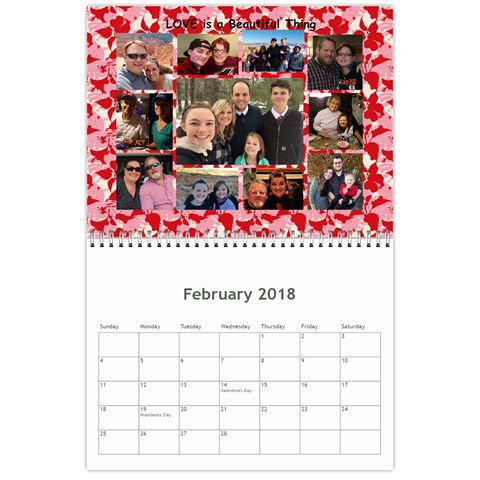 Calendar 2018 By Debbie Feb 2018