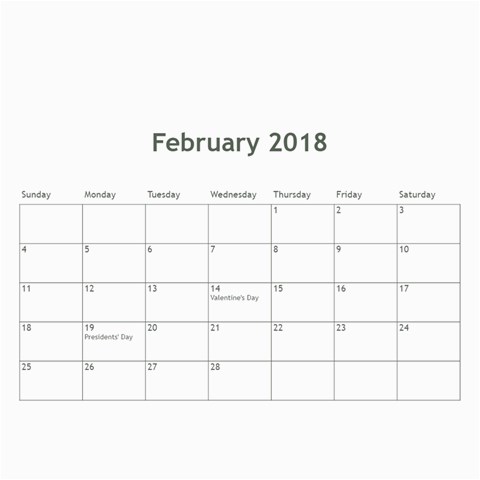 Calendar 2018 By Debbie Apr 2018