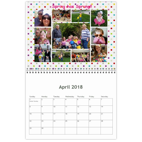 Calendar 2018 By Debbie Apr 2018