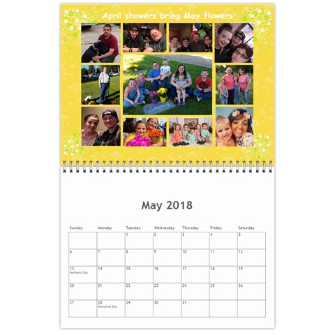Calendar 2018 By Debbie May 2018