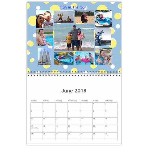 Calendar 2018 By Debbie Jun 2018