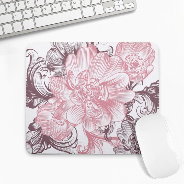 Flower Print Large Mousepad