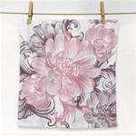 Flower Print Face Towel Front